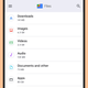 A photo of the Android files app